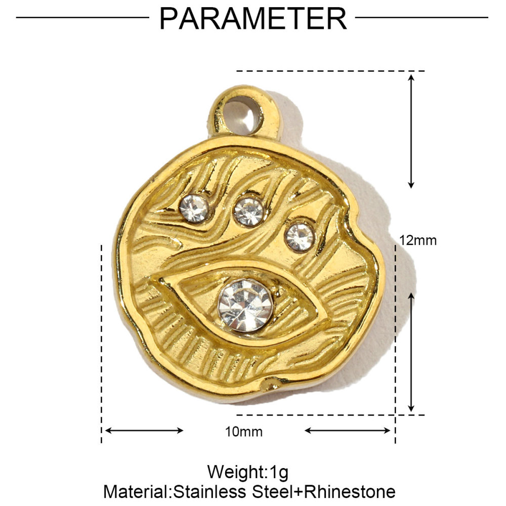 6pcs/pack French Star Cubic Zircon Stainless Steel Diy Charms Women Heart Fish Earring Necklace Pendant Palm Tree Lobster Jewelry