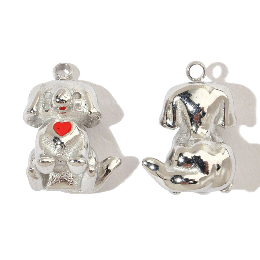 6pcs/pack French Dog Cat Stainless Steel Diy Charms Women Giraffe Animal Earring Necklace Pendant Ladybug Fish Jewelry