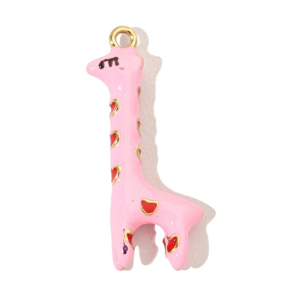 6pcs/pack French Dog Cat Stainless Steel Diy Charms Women Giraffe Animal Earring Necklace Pendant Ladybug Fish Jewelry