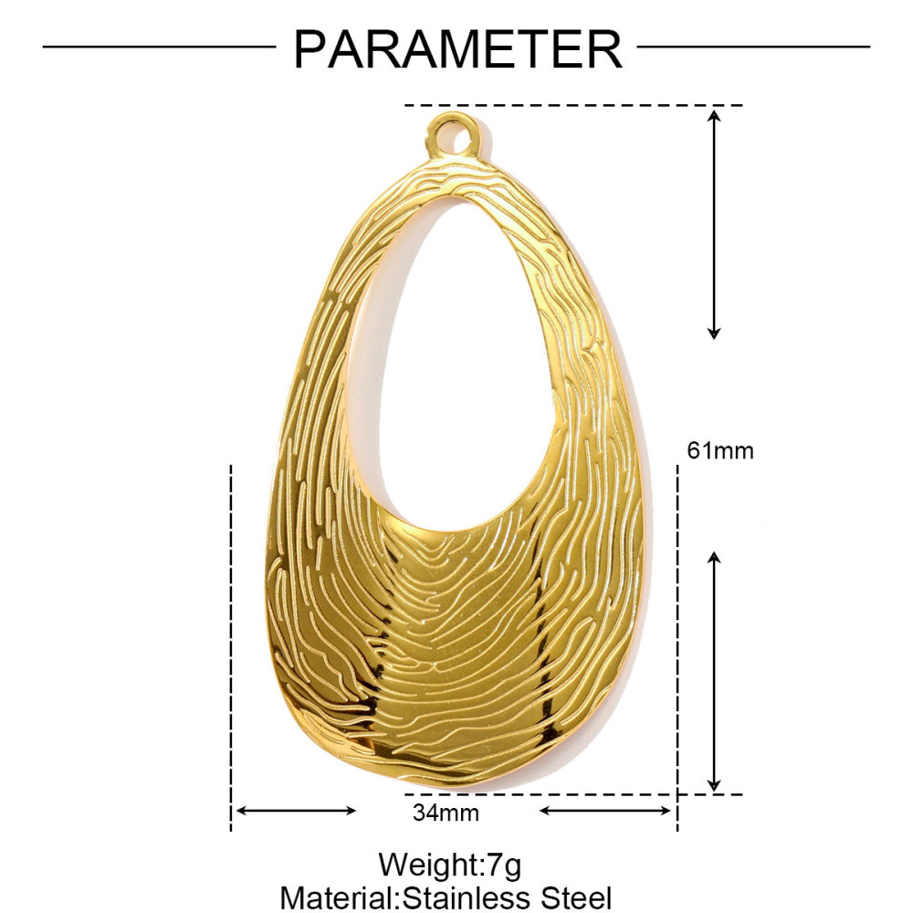 6pcs/pack Geometric Stainless Steel Disc Waterdrop Earring Charms Sector Flower Diy Necklace Pendants Women Star Heart Jewelry