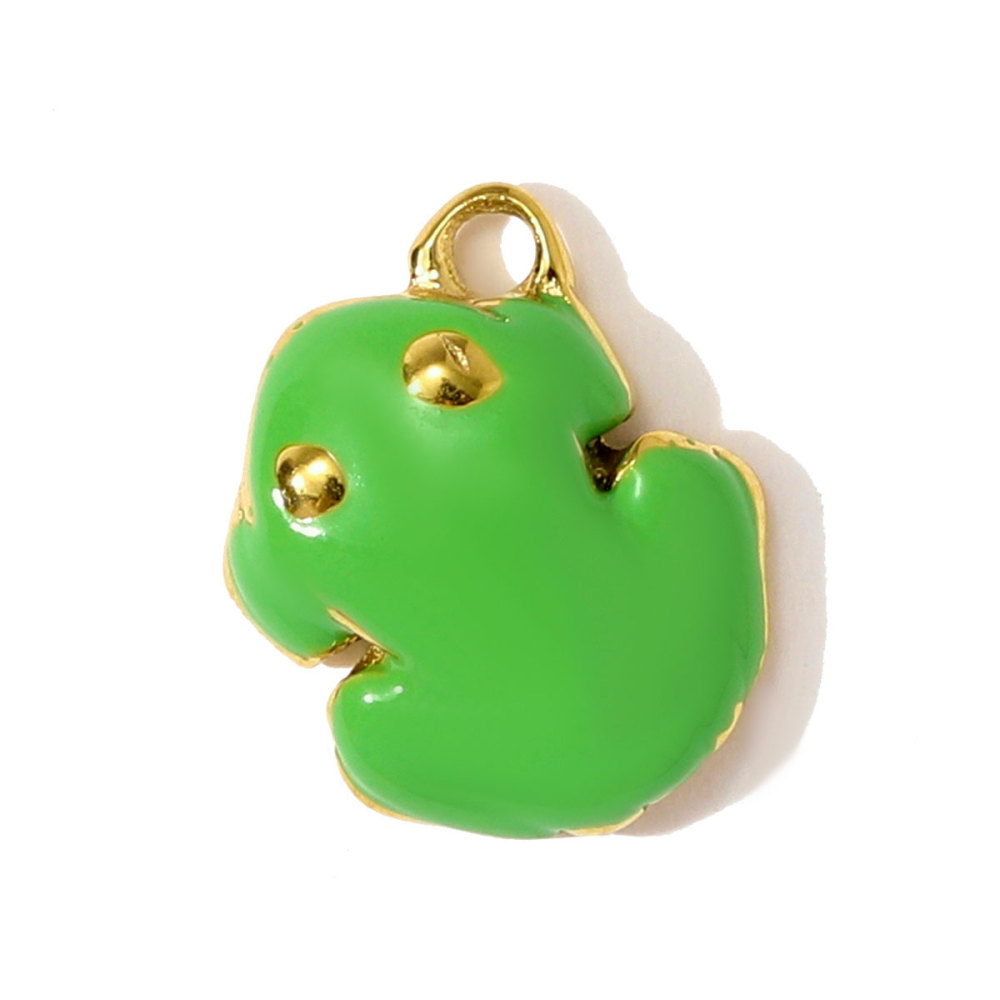 6pcs/pack Stainless Steel Enamel Giraffe Frog Necklace Pendants Painted Plam Tree Ladybird DIY Charms Women Love Heart Jewelry