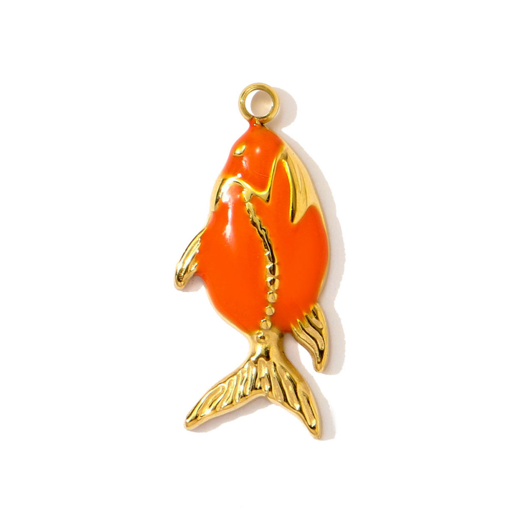 6pcs/pack Stainless Steel Enamel Starfish Seahorse Necklace Pendants Fish Dolphin DIY Bracelet Charms Women Ocean Style Jewelry