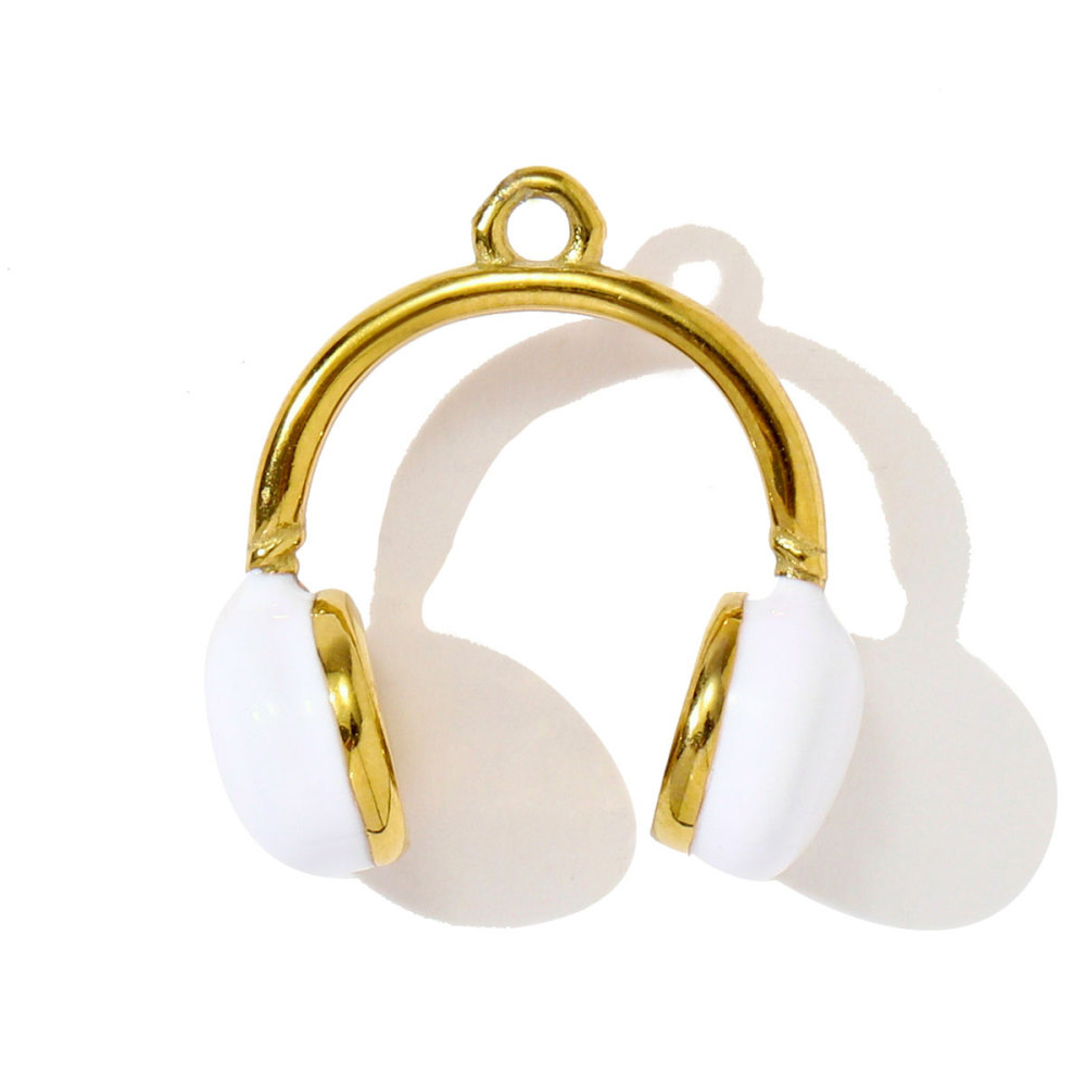 6pcs/pack Stainless Steel Enamel Headset Table Tennis Racket Necklace Pendants Basketball Baseball DIY Charms Women Sport Jewelry
