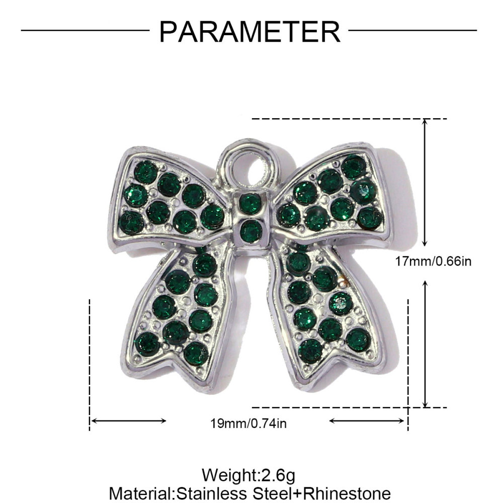 6pcs/pack Stainless Steel Enamel Lady Mask Necklace Pendant Crystal Bowknot DIY Earring Charm Women Crown Heart Jewelry Wholesale