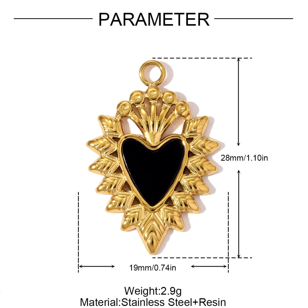 6pcs/pack Stainless Steel Enamel Ladybird Necklace Pendant Crystal Butterfly DIY Earring Charm Women Crown Heart Jewelry Wholesale