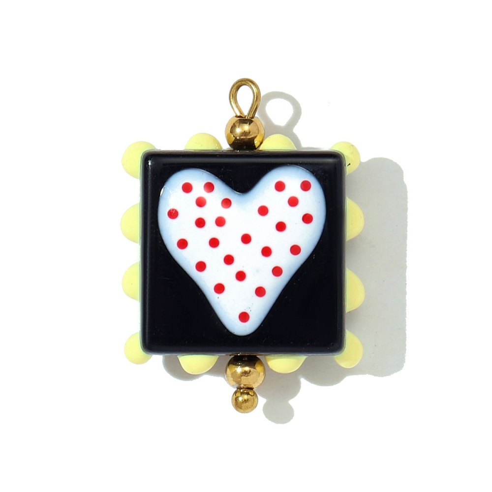 6pcs/pack Pink Enamel Strawberry Stainless Steel DIY Earring Charms Lampwork Glass Heart Pendants Woman Jewelry Necklace Making