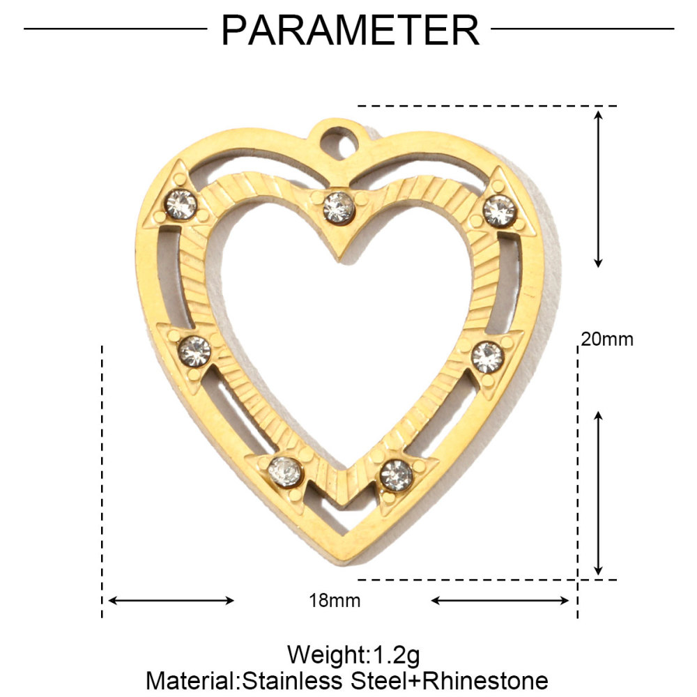 6pcs/pack Butterfly Star Stainless Steel Diy Charms Women Heart Moon Elephant Earring Necklace Pendant Hand Star Jewelry