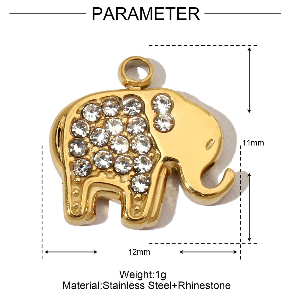 6pcs/pack Butterfly Star Stainless Steel Diy Charms Women Heart Moon Elephant Earring Necklace Pendant Hand Star Jewelry