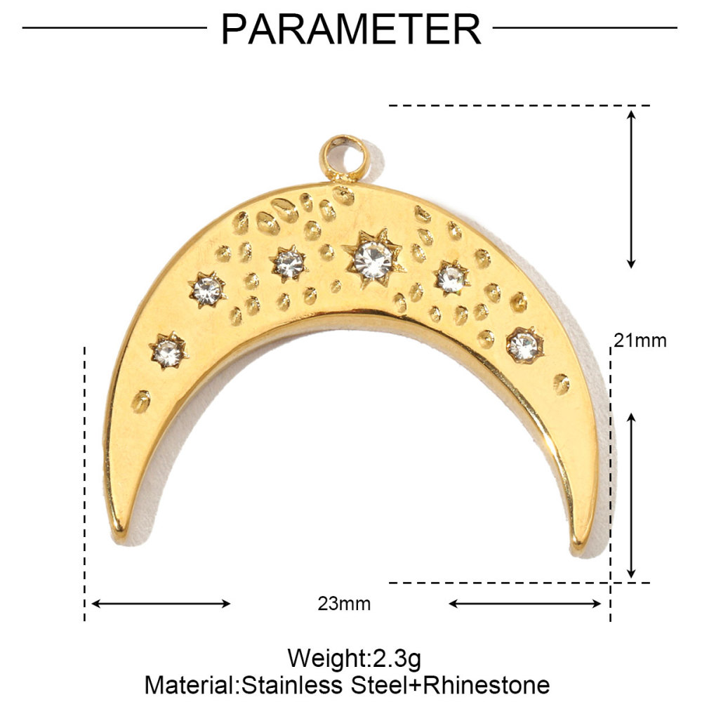 6pcs/pack Butterfly Star Stainless Steel Diy Charms Women Heart Moon Elephant Earring Necklace Pendant Hand Star Jewelry
