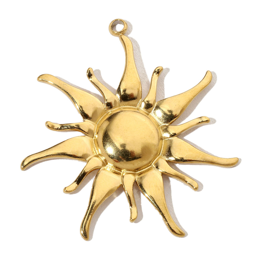 6pcs/pack French Antique Shell Sun Stainless Steel Diy Charms Women Starfish Earring Necklace Pendant Heart Jewelry