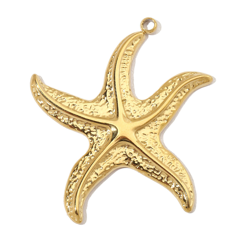 6pcs/pack French Antique Shell Sun Stainless Steel Diy Charms Women Starfish Earring Necklace Pendant Heart Jewelry
