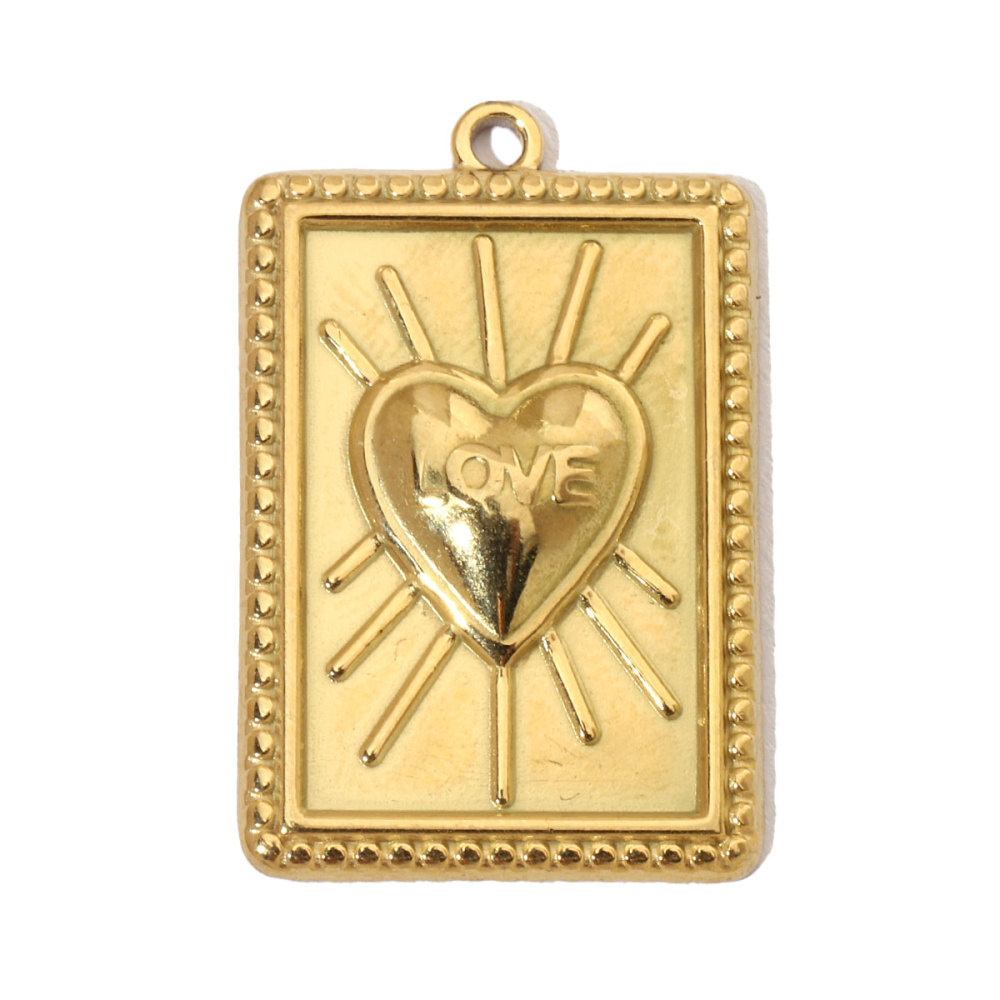 6pcs/pack French Antique Shell Sun Stainless Steel Diy Charms Women Starfish Earring Necklace Pendant Heart Jewelry