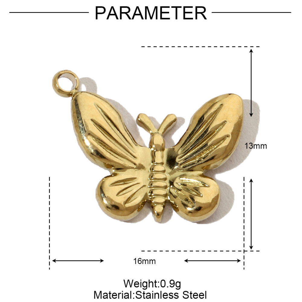6pcs/pack French Antique Coin Sun Stainless Steel Diy Charms Women Heart Butterfly Earring Necklace Pendant Croissant Jewelry