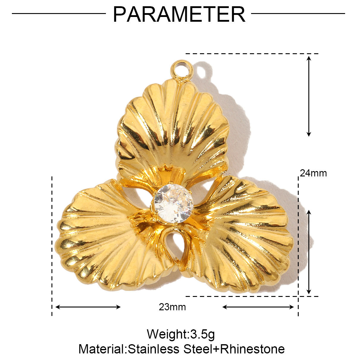 6pcs/pack French Flower Stone Stainless Steel Diy Pendants Women Irregular Petals Earring Charms Peach Blossom Jewelry