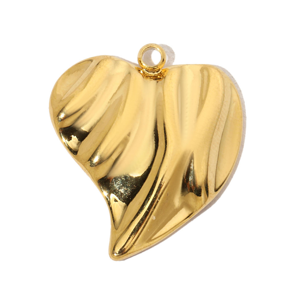 6pcs/pack French Hollow Stone Heart Stainless Steel Diy Charms Women Clover Star Bracelet Pendant Love Jewelry