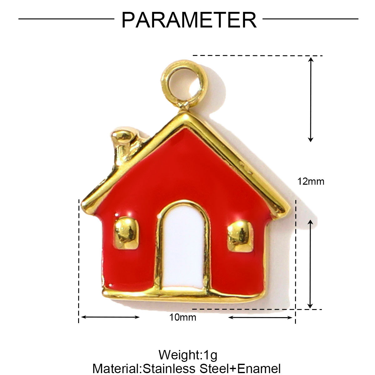 6pcs/pack Dopamine Stainless Steel Baby Bottle House Necklace Pendants Enamel Star Moon DIY Bracelet Charms Women Love Jewelry