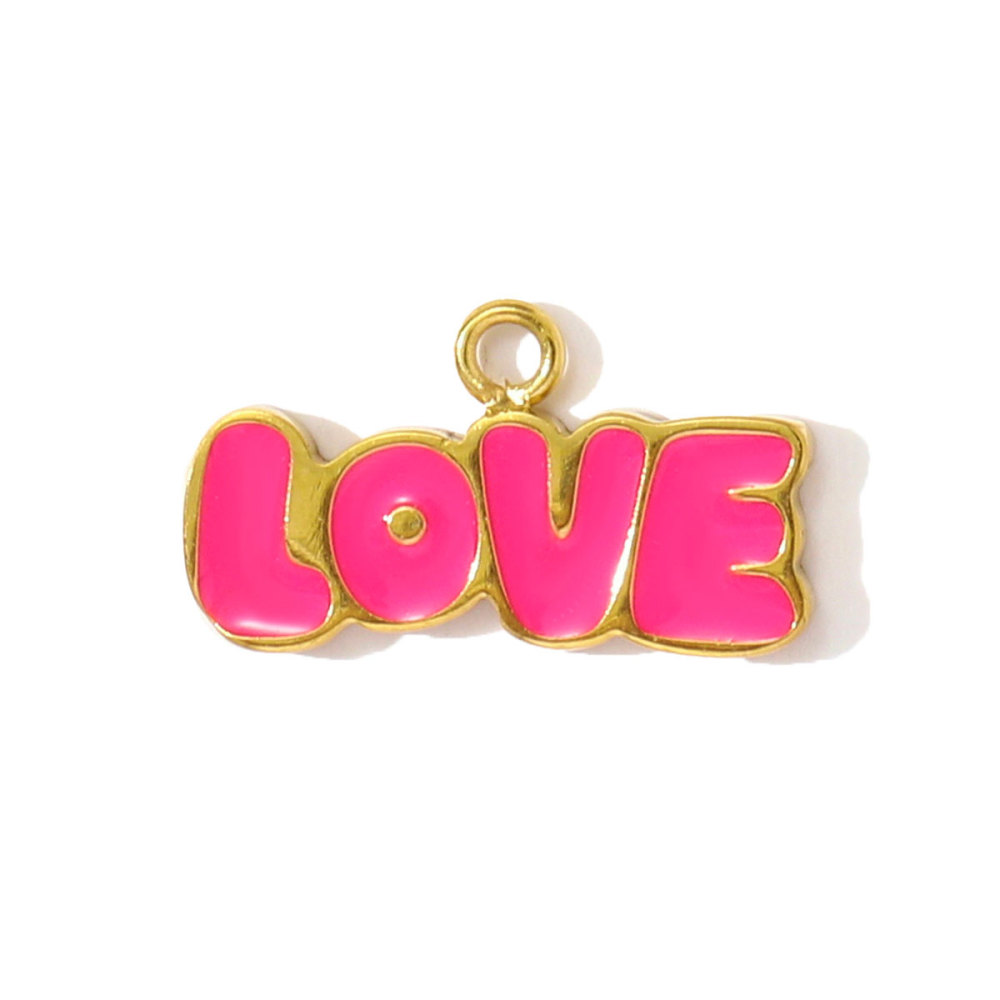 6pcs/pack Dopamine Stainless Steel Baby Bottle House Necklace Pendants Enamel Star Moon DIY Bracelet Charms Women Love Jewelry