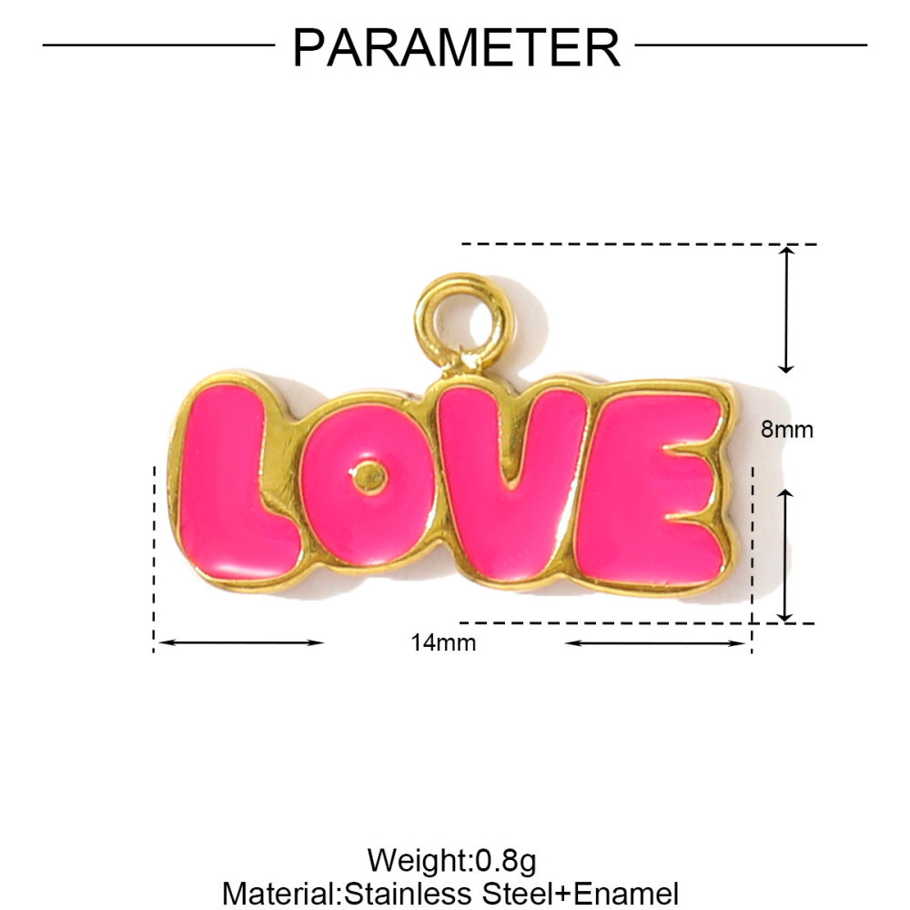 6pcs/pack Dopamine Stainless Steel Baby Bottle House Necklace Pendants Enamel Star Moon DIY Bracelet Charms Women Love Jewelry