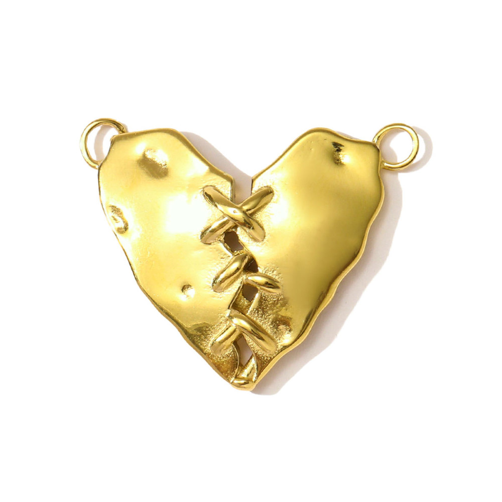 6pcs/pack French Retro Stainless Steel Love Heart Leaf Necklace Pendants Durian Axe DIY Earring Charms Women Dragonfly Jewelry