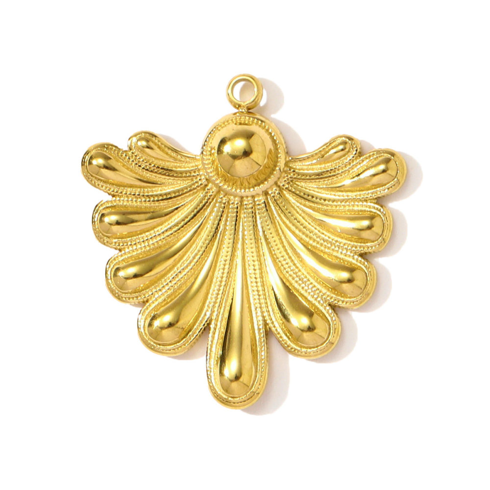 6pcs/pack French Retro Stainless Steel Love Heart Leaf Necklace Pendants Durian Axe DIY Earring Charms Women Dragonfly Jewelry