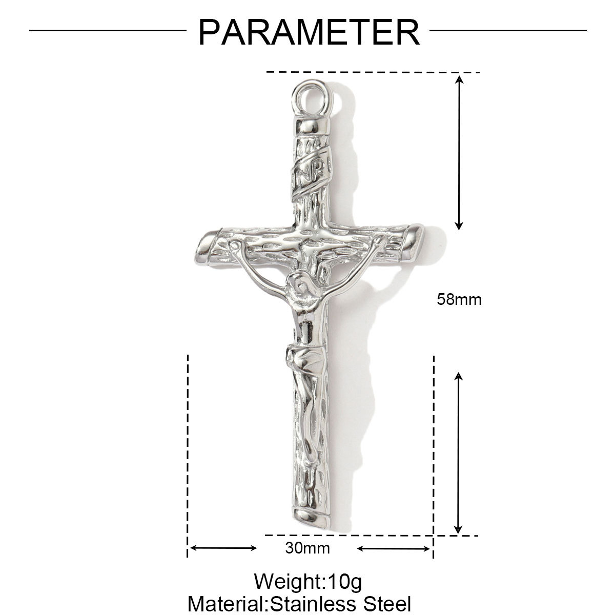 6pcs/pack Wholesale Stainless Steel Jesus Cross Hand Necklace Pendants Flower Shell DIY Earring Charms Women Love Heart Jewelry