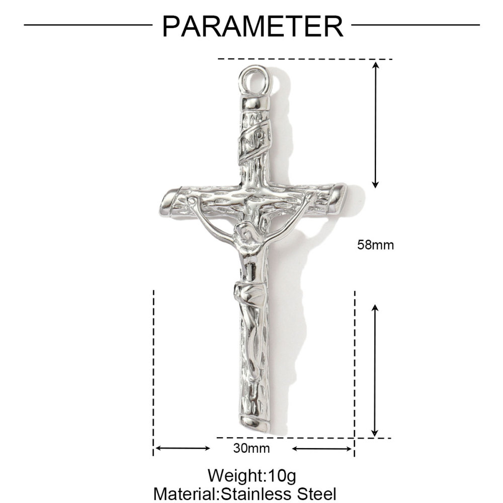 6pcs/pack Wholesale Stainless Steel Jesus Cross Hand Necklace Pendants Flower Shell DIY Earring Charms Women Love Heart Jewelry