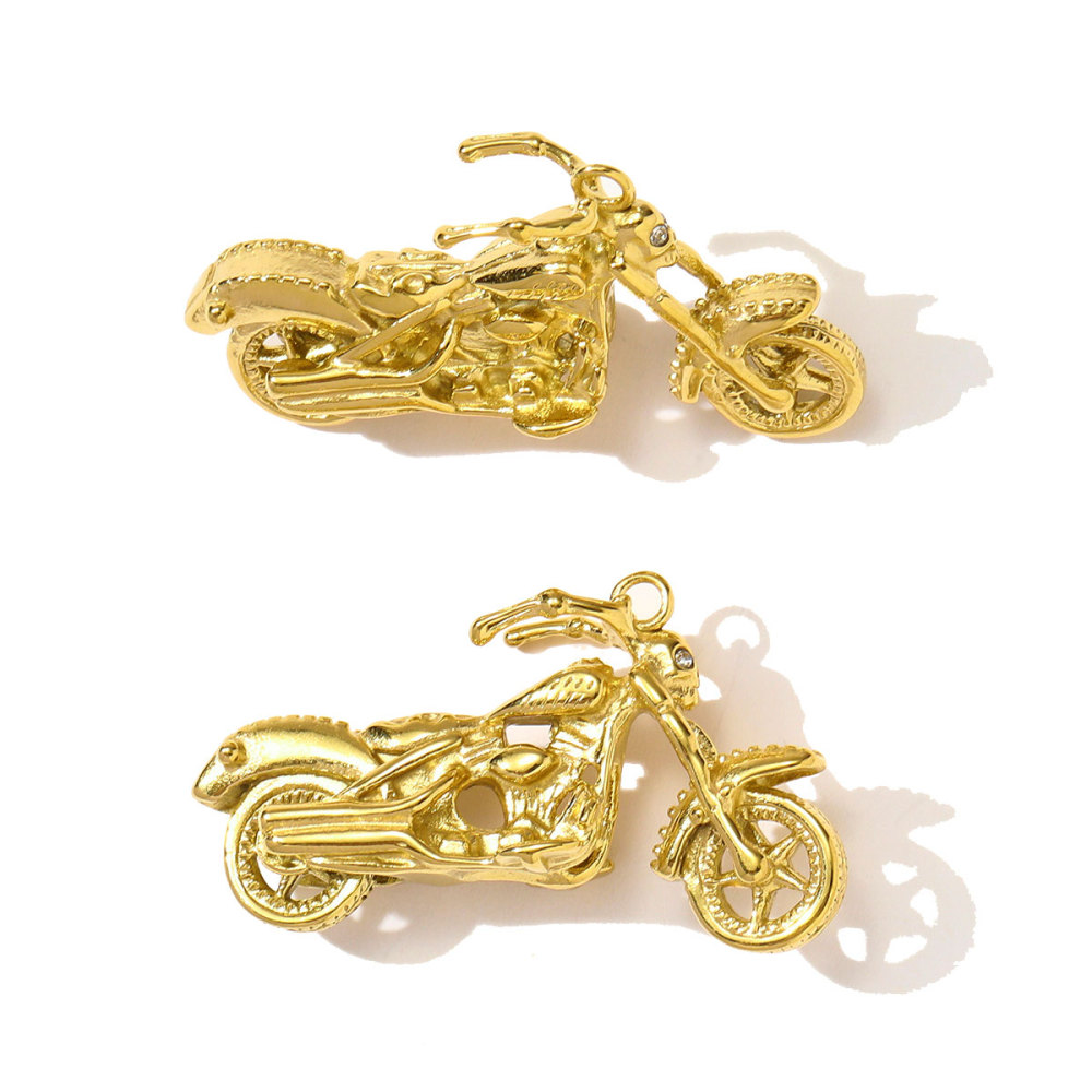 6pcs/pack Wholesale Stainless Steel Earphone Skating Shoes Necklace Pendants Motor Whistle DIY Earring Charms Microphone Jewelry