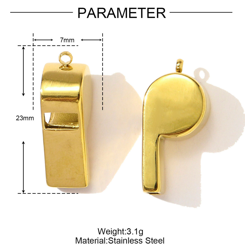 6pcs/pack Wholesale Stainless Steel Earphone Skating Shoes Necklace Pendants Motor Whistle DIY Earring Charms Microphone Jewelry