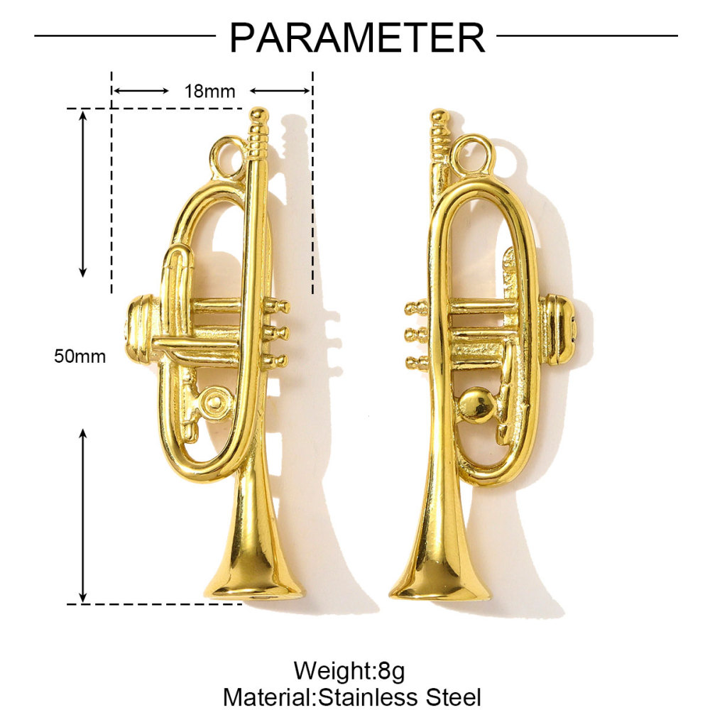 6pcs/pack Wholesale Stainless Steel Earphone Skating Shoes Necklace Pendants Motor Whistle DIY Earring Charms Microphone Jewelry