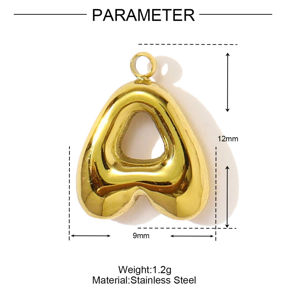 6pcs/pack Stainless Steel 18k Gold 26 A-Z Letter Necklace Pendants English Alphabet DIY Bracelet Charms Woman Jewelry Wholesale
