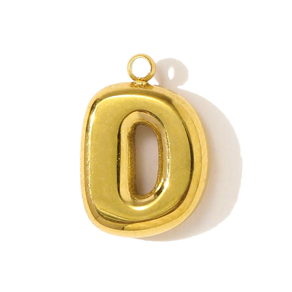6pcs/pack Stainless Steel 18k Gold 26 A-Z Letter Necklace Pendants English Alphabet DIY Bracelet Charms Woman Jewelry Wholesale