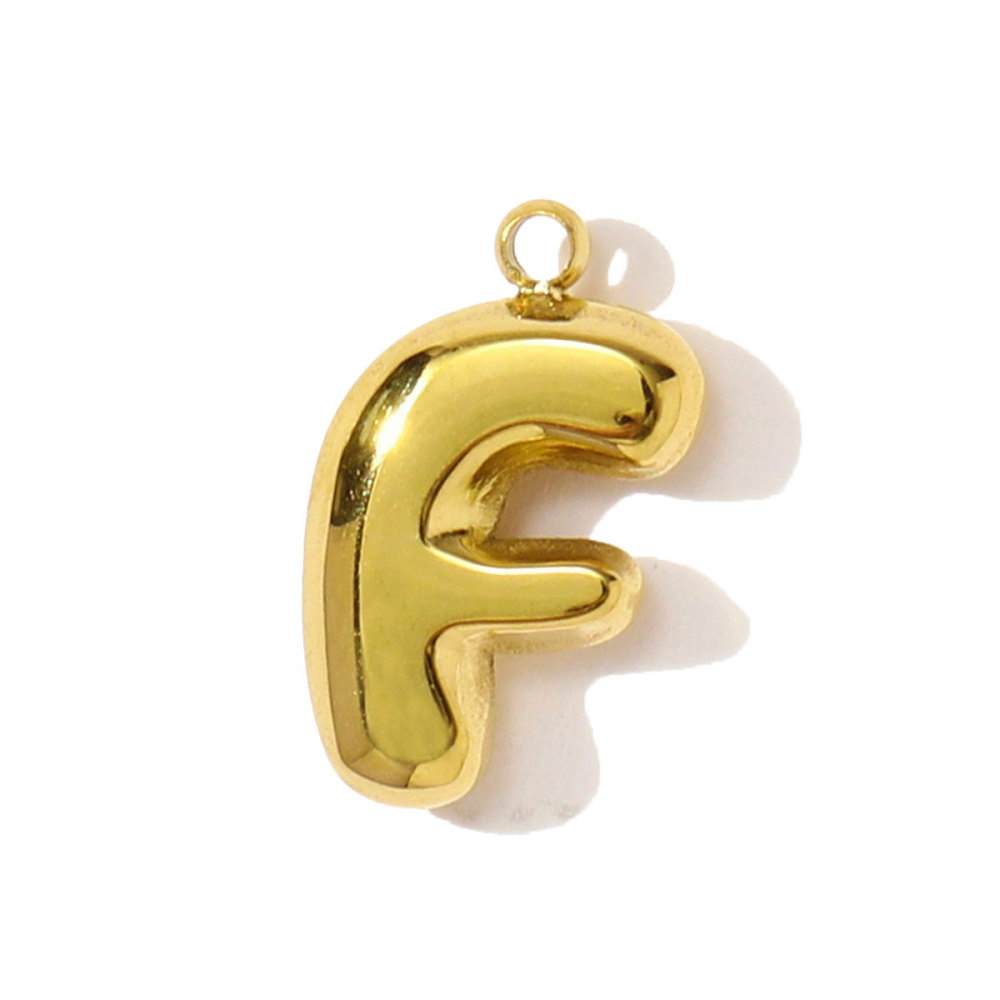 6pcs/pack Stainless Steel 18k Gold 26 A-Z Letter Necklace Pendants English Alphabet DIY Bracelet Charms Woman Jewelry Wholesale