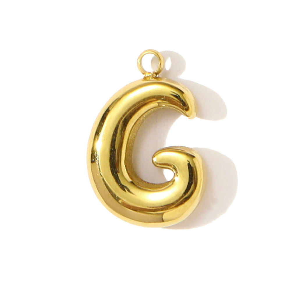 6pcs/pack Stainless Steel 18k Gold 26 A-Z Letter Necklace Pendants English Alphabet DIY Bracelet Charms Woman Jewelry Wholesale