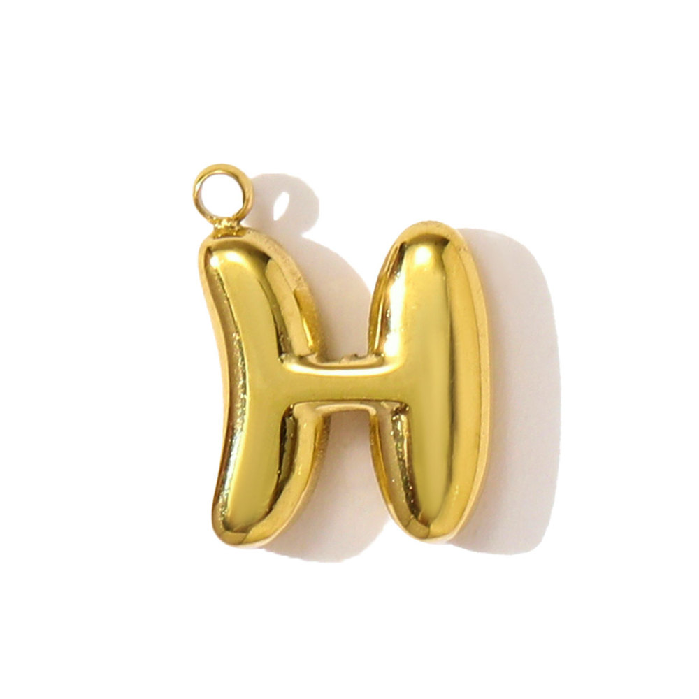 6pcs/pack Stainless Steel 18k Gold 26 A-Z Letter Necklace Pendants English Alphabet DIY Bracelet Charms Woman Jewelry Wholesale