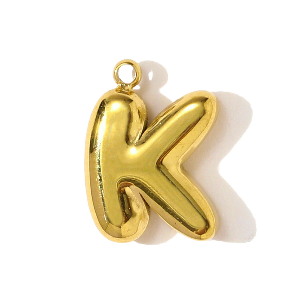 6pcs/pack Stainless Steel 18k Gold 26 A-Z Letter Necklace Pendants English Alphabet DIY Bracelet Charms Woman Jewelry Wholesale