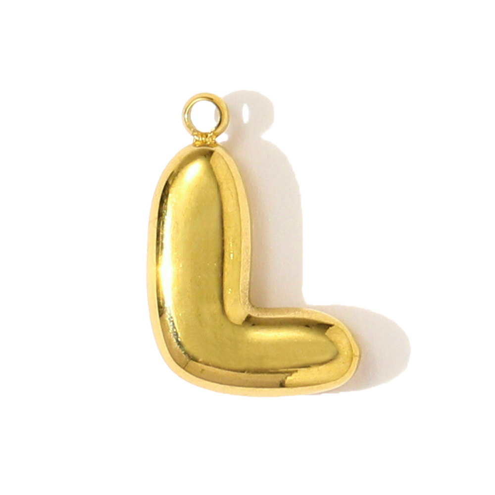 6pcs/pack Stainless Steel 18k Gold 26 A-Z Letter Necklace Pendants English Alphabet DIY Bracelet Charms Woman Jewelry Wholesale