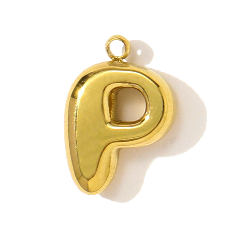 6pcs/pack Stainless Steel 18k Gold 26 A-Z Letter Necklace Pendants English Alphabet DIY Bracelet Charms Woman Jewelry Wholesale