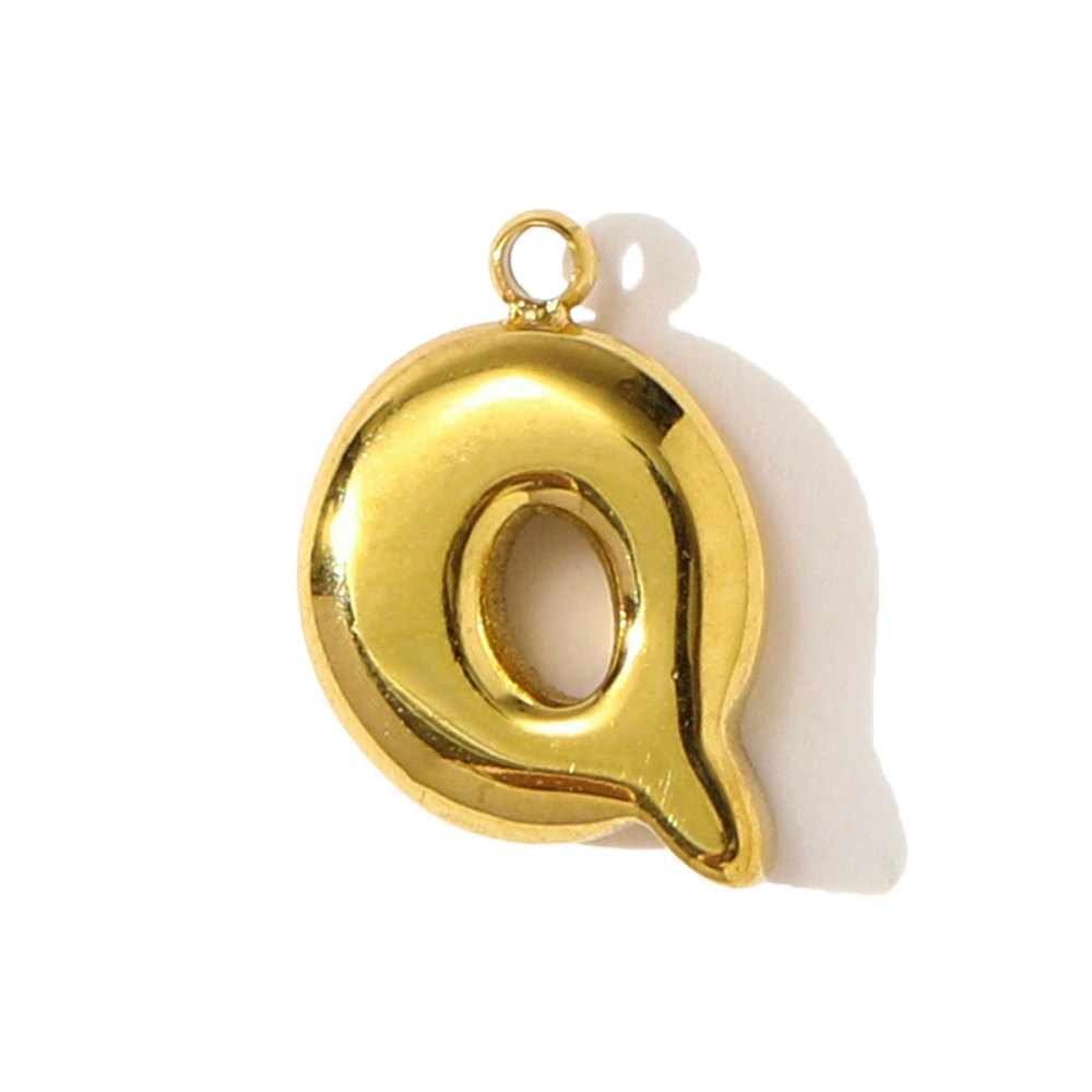 6pcs/pack Stainless Steel 18k Gold 26 A-Z Letter Necklace Pendants English Alphabet DIY Bracelet Charms Woman Jewelry Wholesale