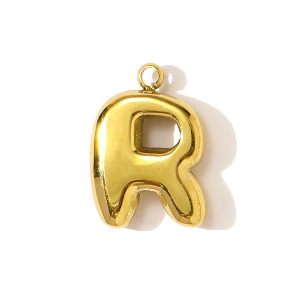 6pcs/pack Stainless Steel 18k Gold 26 A-Z Letter Necklace Pendants English Alphabet DIY Bracelet Charms Woman Jewelry Wholesale