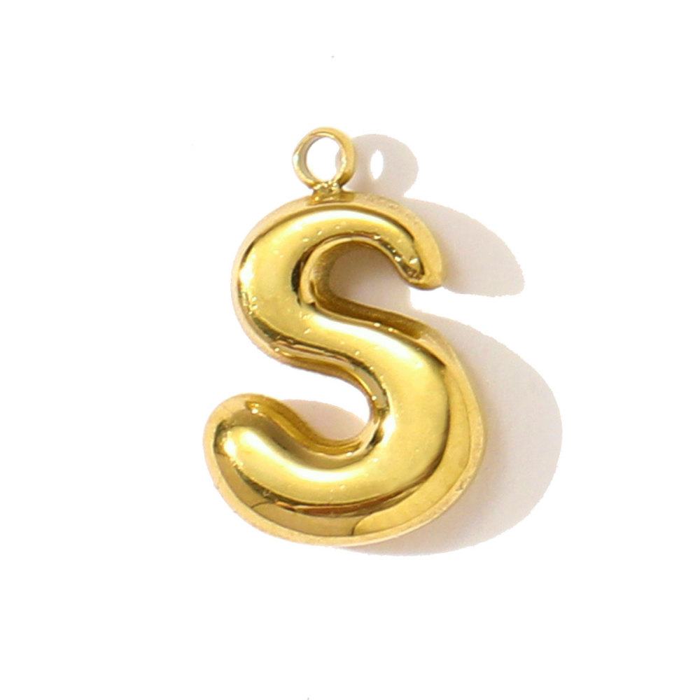 6pcs/pack Stainless Steel 18k Gold 26 A-Z Letter Necklace Pendants English Alphabet DIY Bracelet Charms Woman Jewelry Wholesale