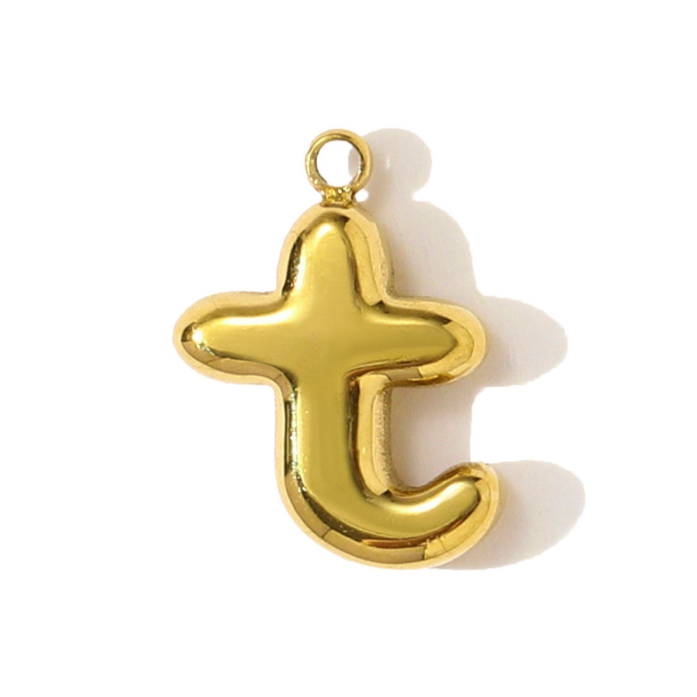 6pcs/pack Stainless Steel 18k Gold 26 A-Z Letter Necklace Pendants English Alphabet DIY Bracelet Charms Woman Jewelry Wholesale