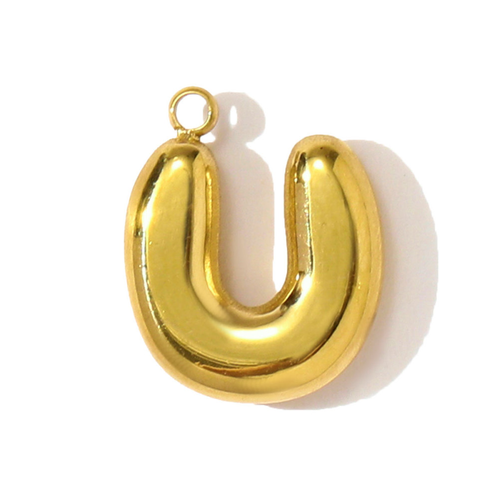 6pcs/pack Stainless Steel 18k Gold 26 A-Z Letter Necklace Pendants English Alphabet DIY Bracelet Charms Woman Jewelry Wholesale