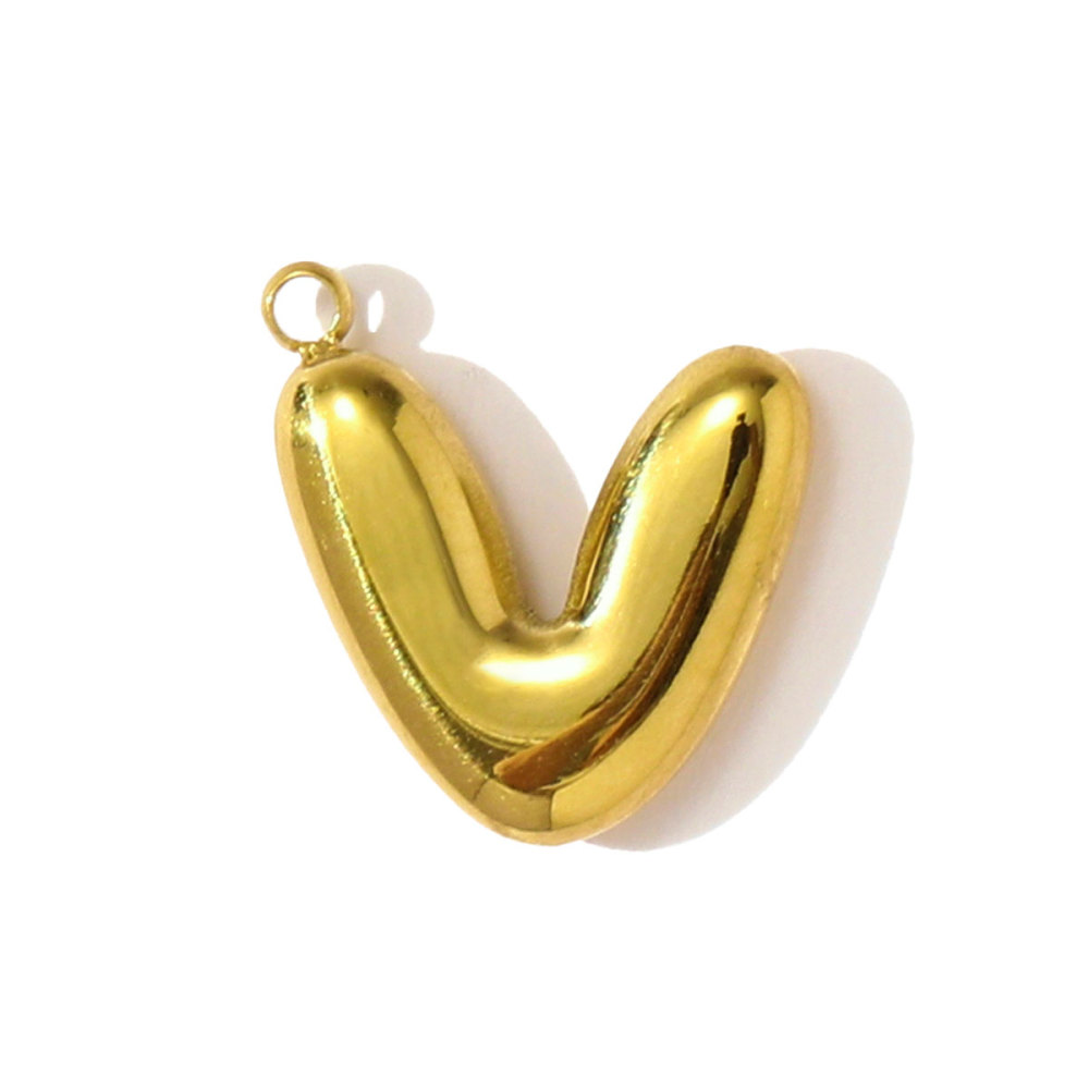 6pcs/pack Stainless Steel 18k Gold 26 A-Z Letter Necklace Pendants English Alphabet DIY Bracelet Charms Woman Jewelry Wholesale