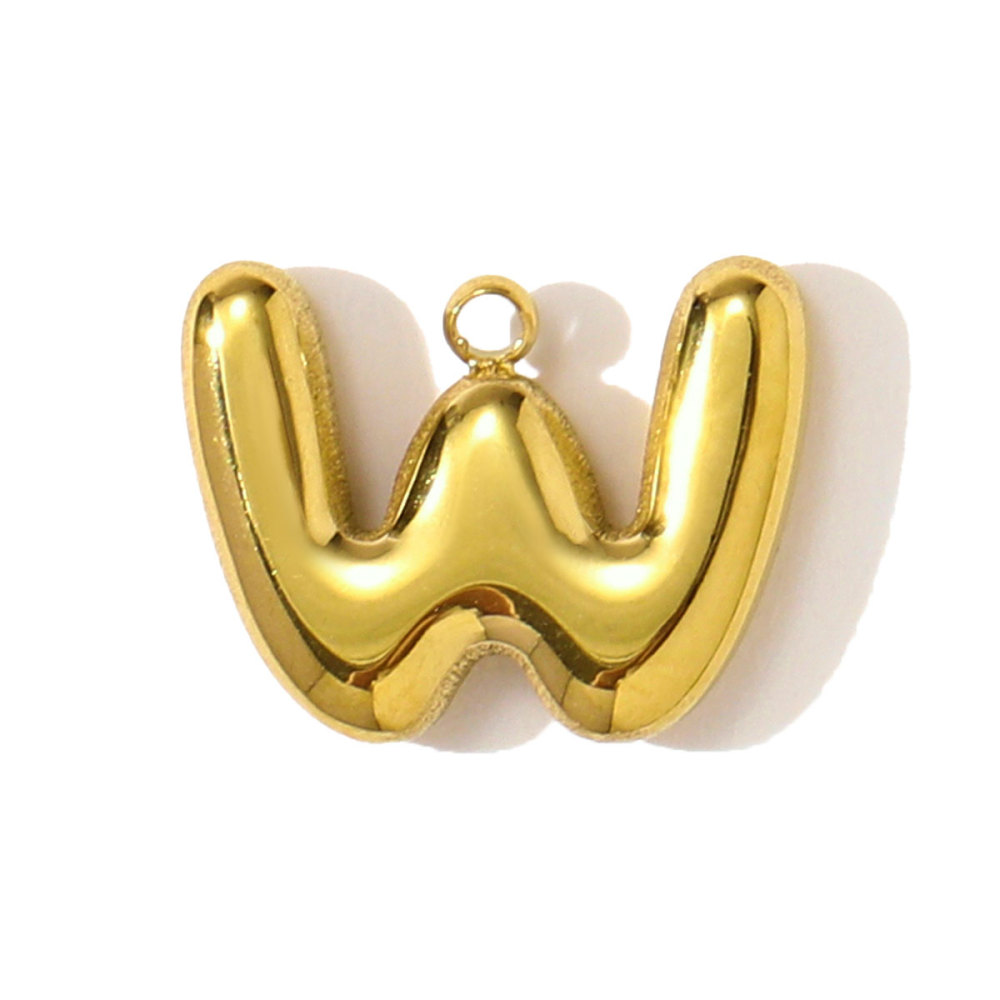 6pcs/pack Stainless Steel 18k Gold 26 A-Z Letter Necklace Pendants English Alphabet DIY Bracelet Charms Woman Jewelry Wholesale