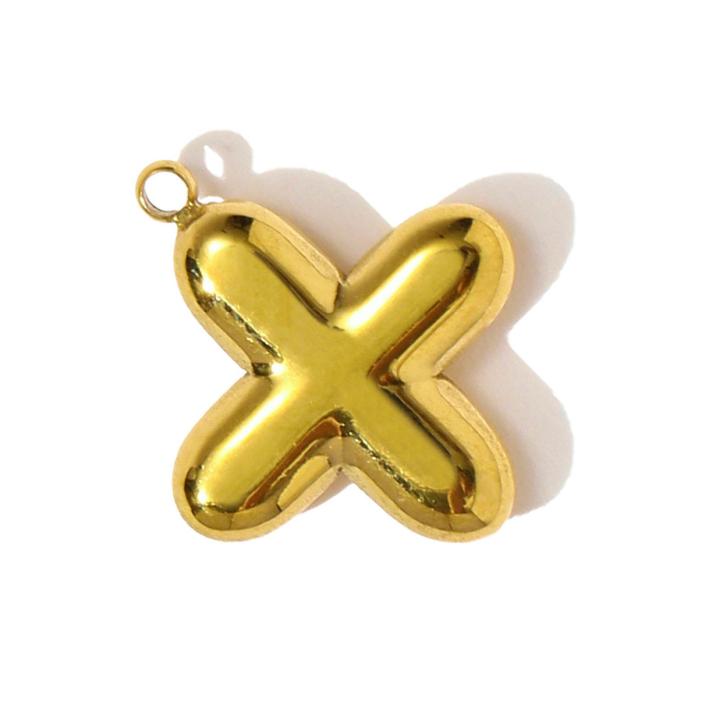 6pcs/pack Stainless Steel 18k Gold 26 A-Z Letter Necklace Pendants English Alphabet DIY Bracelet Charms Woman Jewelry Wholesale