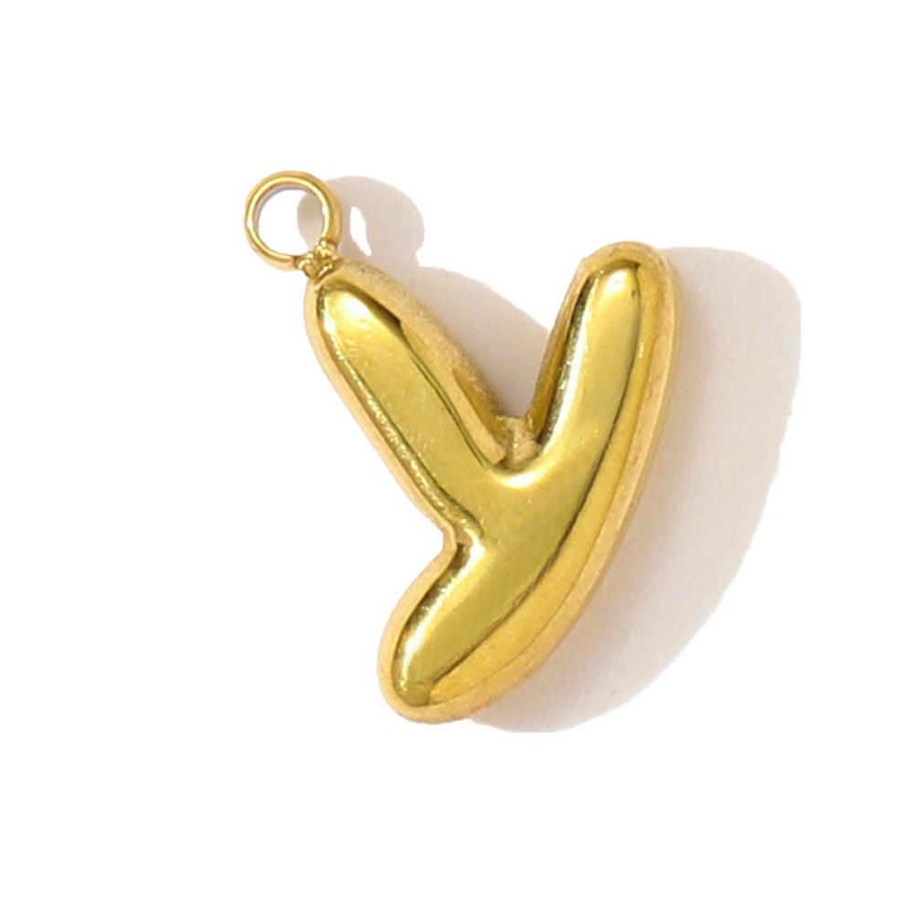 6pcs/pack Stainless Steel 18k Gold 26 A-Z Letter Necklace Pendants English Alphabet DIY Bracelet Charms Woman Jewelry Wholesale