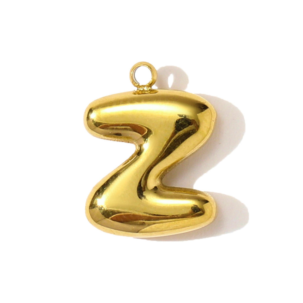6pcs/pack Stainless Steel 18k Gold 26 A-Z Letter Necklace Pendants English Alphabet DIY Bracelet Charms Woman Jewelry Wholesale
