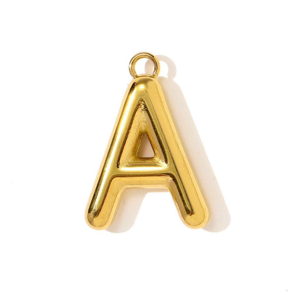 6pcs/pack Stainless Steel Initial English Alphant Necklace Pendants Capital Letter Name DIY Earring Charms Woman Jewelry Wholesale