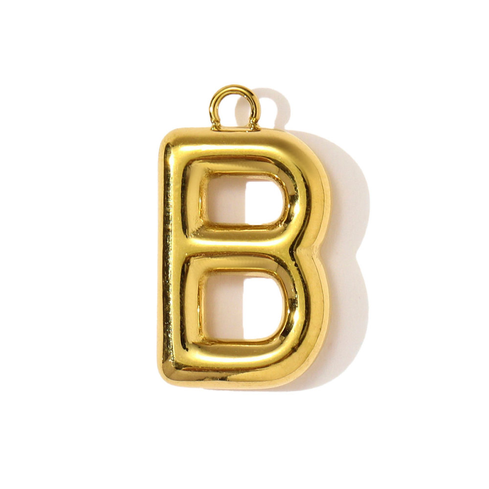 6pcs/pack Stainless Steel Initial English Alphant Necklace Pendants Capital Letter Name DIY Earring Charms Woman Jewelry Wholesale