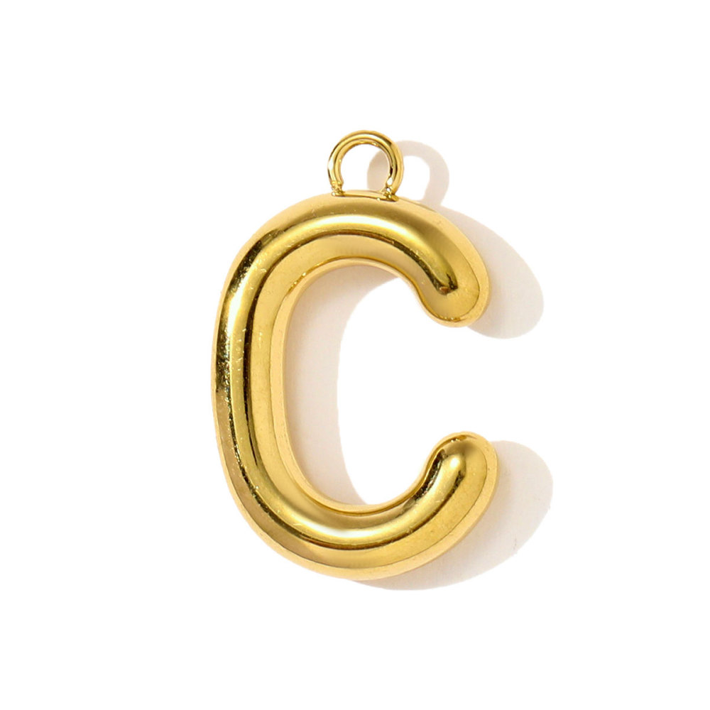 6pcs/pack Stainless Steel Initial English Alphant Necklace Pendants Capital Letter Name DIY Earring Charms Woman Jewelry Wholesale